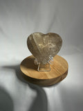 Faceted Smoky Quartz hearts