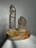 High-quality crackle Smoky Quartz towers