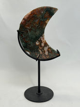 Pink druzy mosagate moon