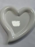 Handmade ceramic heart ornament