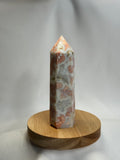 Pink Flower Agate Tower