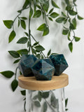The Icosahedron – Caribbean Calcite | Rainbow Moonstone | Apatite | Blue Opal