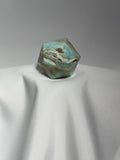 The Icosahedron – Caribbean Calcite | Rainbow Moonstone | Apatite | Blue Opal