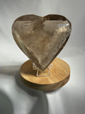 Faceted Smoky Quartz hearts